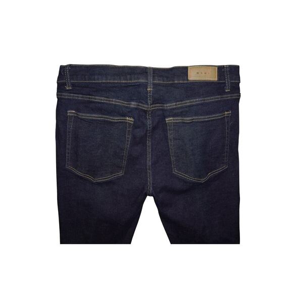 MNML Skeleton Bone Patch Jeans Men’s Size 38 – Dark Wash Denim - Picture 9 of 11